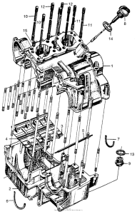 CB450 Картер двигателя