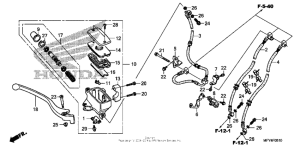 VT1300CR (ABS) Главный тормозной цилиндр перед (ABS)