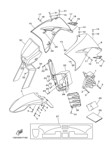 XT125R Передняя часть кузова