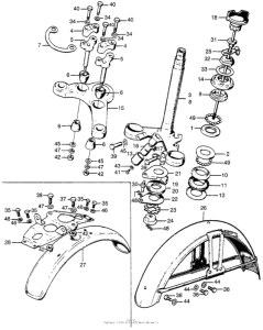 CB175 Cb / cl175steering stem + front fender