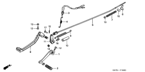 NX125 Brake pedal assy