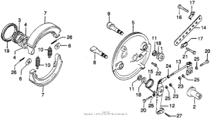 CJ360 Передний тормоз