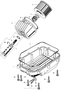  Oil filter + oil pan