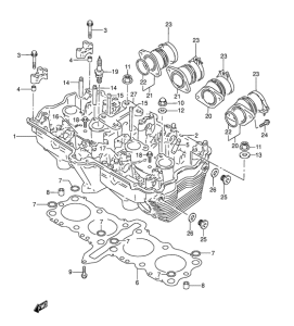 GSX750 Головка цилиндров