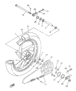 TZR50 Переднее колесо