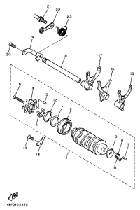 XJ600S Shift cam. fork