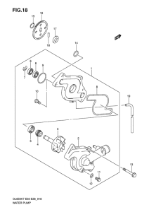 DL650 (ABS) Водяная помпа