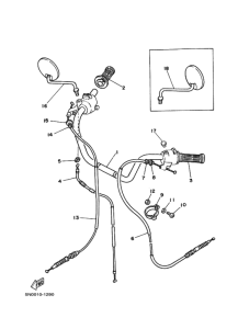 SR125 ｽﾃｱﾘﾝｸﾞﾊﾝﾄﾞﾙ.ｹｰﾌﾞﾙ