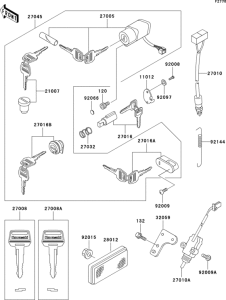 BN125 Замок зажигания