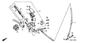 CR125R Fr. brake master cylinder