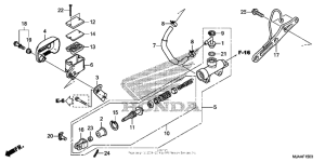 VT750CS (ABS) Задний тормозной цилиндр