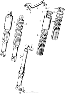 CB175 Cb / cl175rear shock absorber
