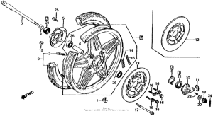 CX500 Front wheel + disc