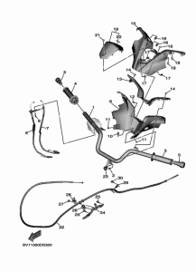 XP530-A Steering handle & cable