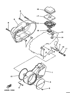 DT50MX Крышка картера двигателя
