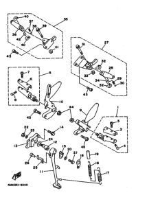 TRX850 Support & repose pied