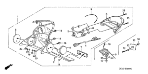 SZX50 Задний фонарь