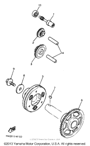 FZR400W Муфта стартера