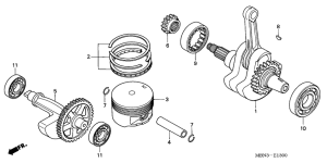 XR650R Crankshaft / piston