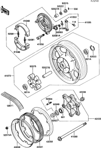 EN450 Заднее колесо и цепь