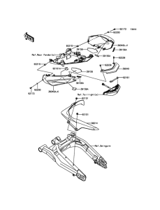 EX650 Боковые обтекатели
