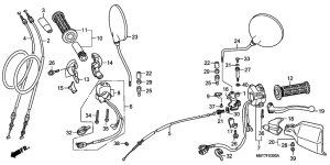 XL1000V (ABS) Handle lever / switch / cable