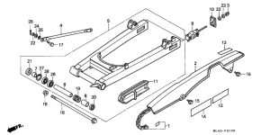 CB450S Swingarm / chain case