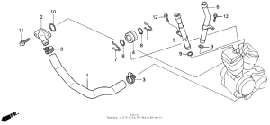 VT600C Патрубки охлаждения