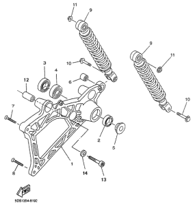 YP125R Rear arm. suspension