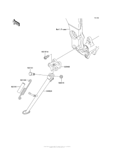 ZX1000 Подножка