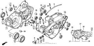 CR250R Crankcase 90-91