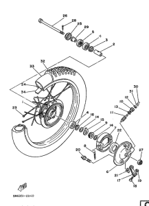 DT50MX Переднее колесо