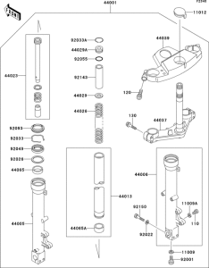 ZX600 Передняя вилка
