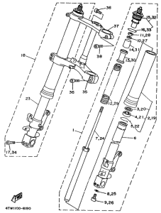 TZ250 Передняя вилка