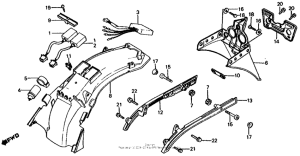 VF750S Rear fender + spark unit