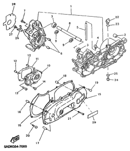 YN50R Картер двигателя