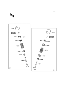 ZX1400 Клапана