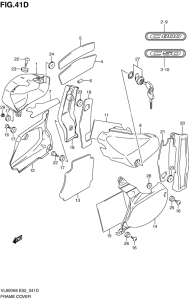 VL800 Обтекатель задний