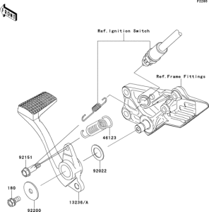 ZG1400 Педаль тормоза