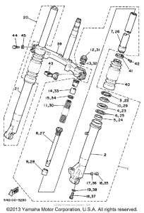 BW200ES Передняя вилка