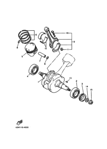 XV750 XV750K Коленчатый вал и Поршень