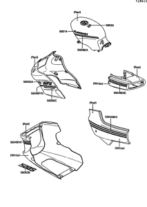 EX500 Decal(red / white)(ex500-b2)
