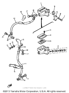XJ650H Главный тормозной цилиндр