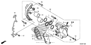 VT750RS Передний суппорт