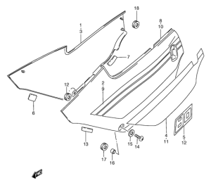 RG80 Обтекатель задний