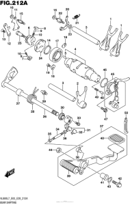 VL800T Механизм  переключения передач