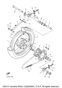 YZF600RM Переднее колесо