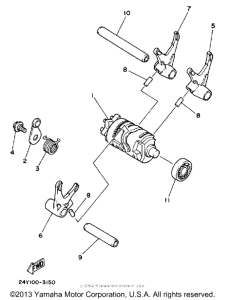WR500ZE Shift cam - fork