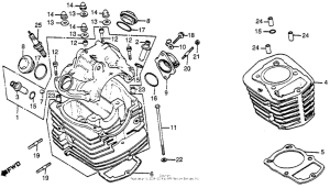 CB125S Cylinder head + cylinder