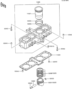 ZX600 Цилиндр и поршни